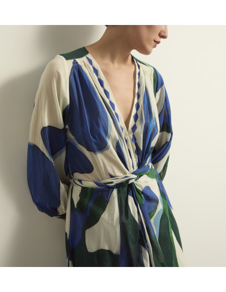 MARE DI LATTE Robe EMMANUELLE Cactus Lapis Blue