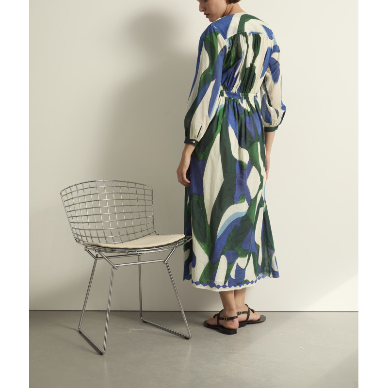 MARE DI LATTE Robe EMMANUELLE Cactus Lapis Blue