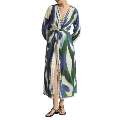 MARE DI LATTE Robe EMMANUELLE Cactus Lapis Blue