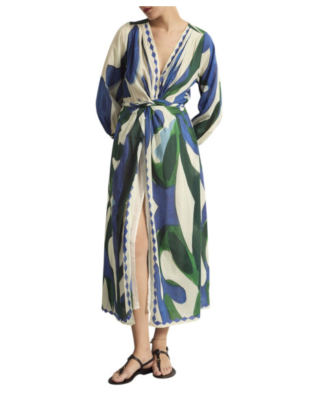 MARE DI LATTE Robe EMMANUELLE Cactus Lapis Blue