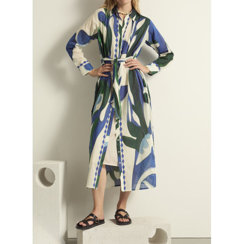MARE DI LATTE Robe MURANO Cactus Lapis Blue