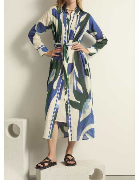 MARE DI LATTE Robe MURANO Cactus Lapis Blue
