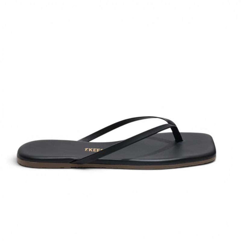 TKEES Tongs LILY Square Toe Black