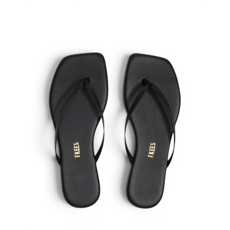 TKEES Tongs LILY Square Toe Black