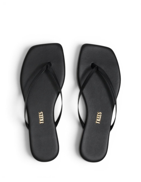 TKEES Tongs LILY Square Toe Black
