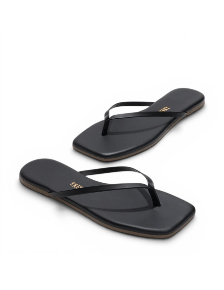 TKEES Tongs LILY Square Toe Black