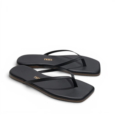 TKEES Tongs LILY Square Toe Black