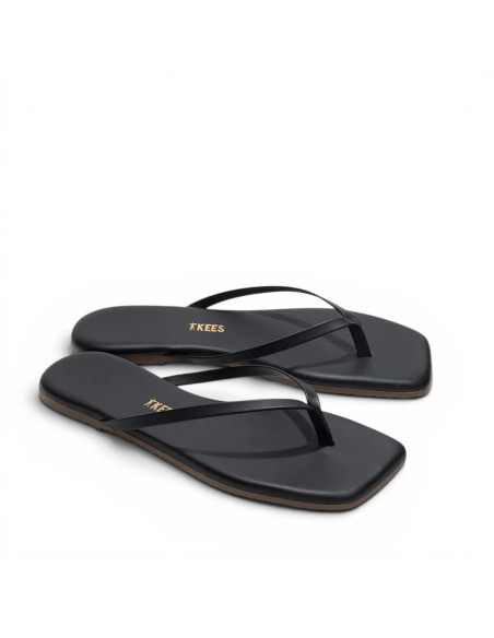 TKEES Tongs LILY Square Toe Black