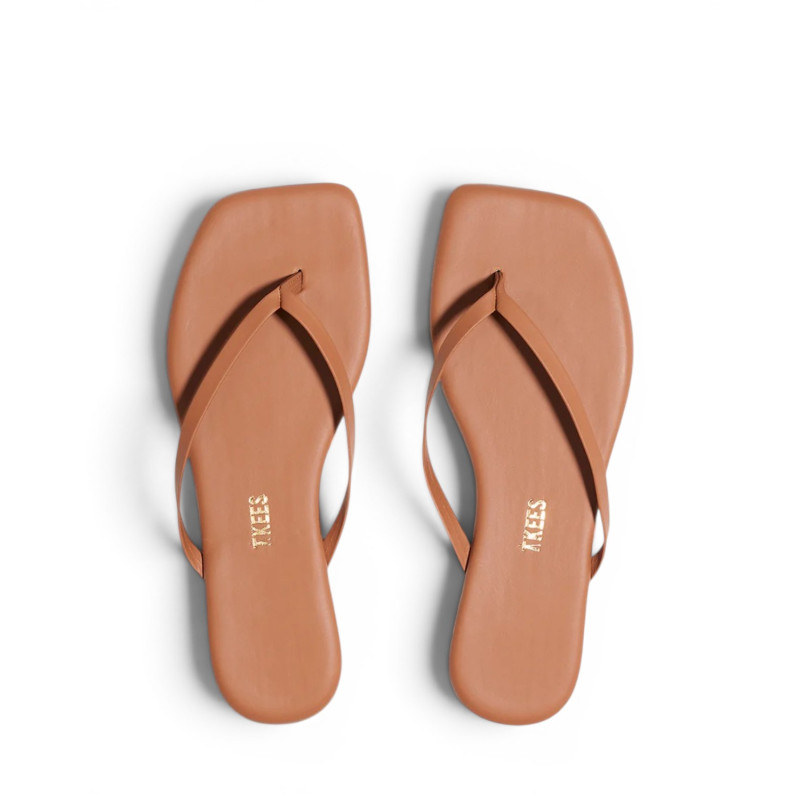 TKEES Tongs LILY Square Toe Naturale