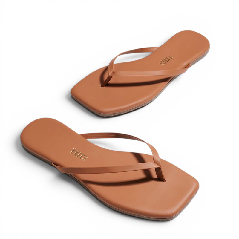 TKEES Tongs LILY Square Toe Naturale