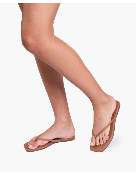 TKEES Tongs LILY Square Toe Naturale