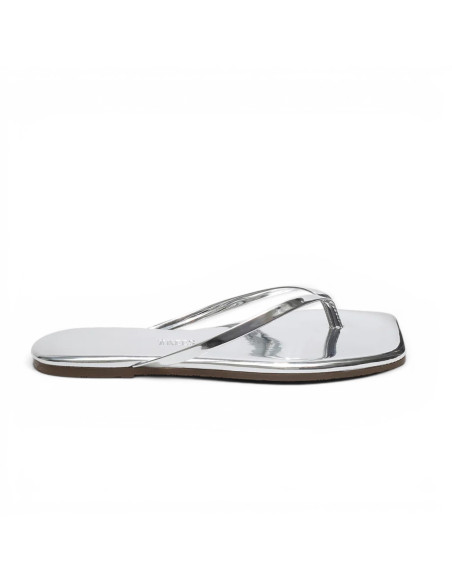 TKEES Tongs LILY Square Toe Mirror Chrome