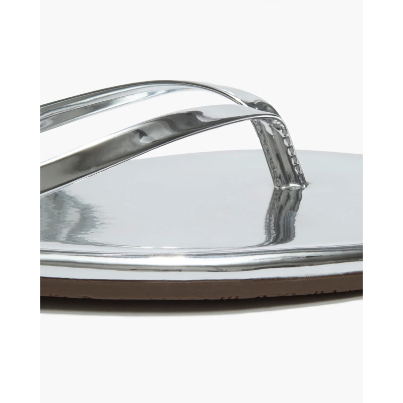 TKEES Tongs LILY Square Toe Mirror Chrome
