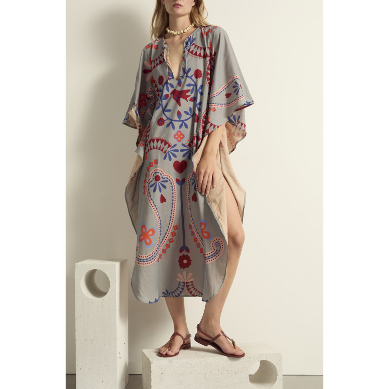 MARE DI LATTE Robe SABRINA Blossom Mineral Blue