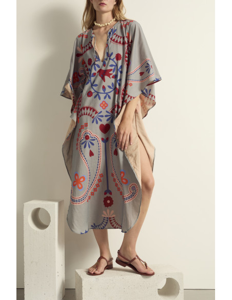 MARE DI LATTE Robe SABRINA Blossom Mineral Blue