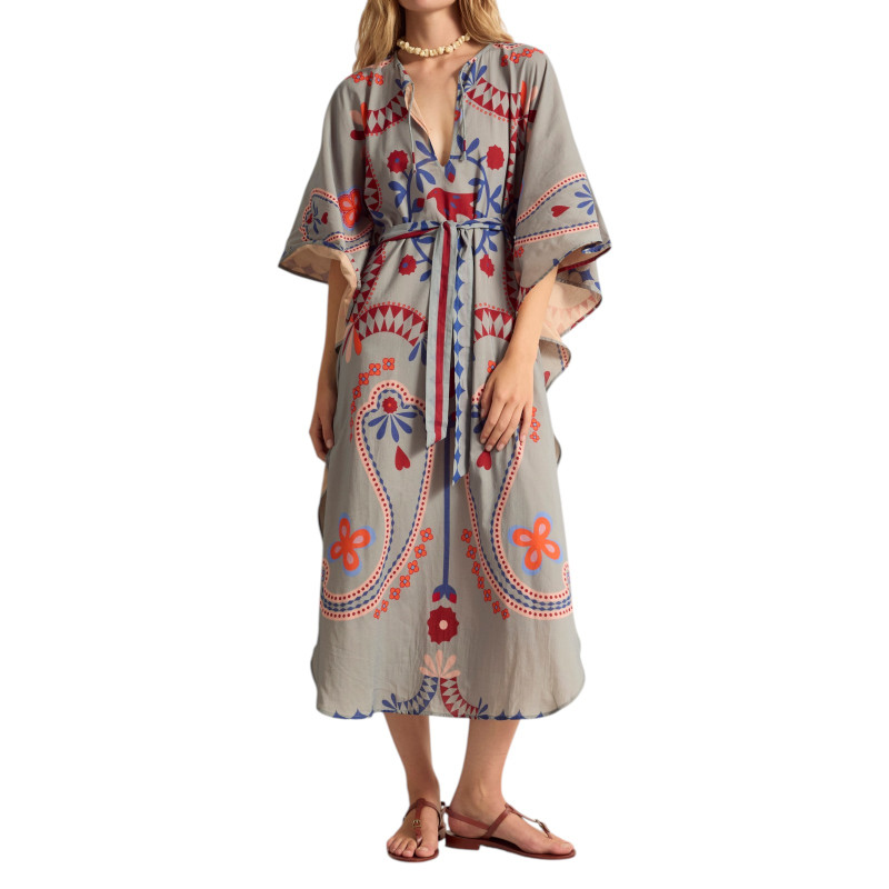 MARE DI LATTE Robe SABRINA Blossom Mineral Blue