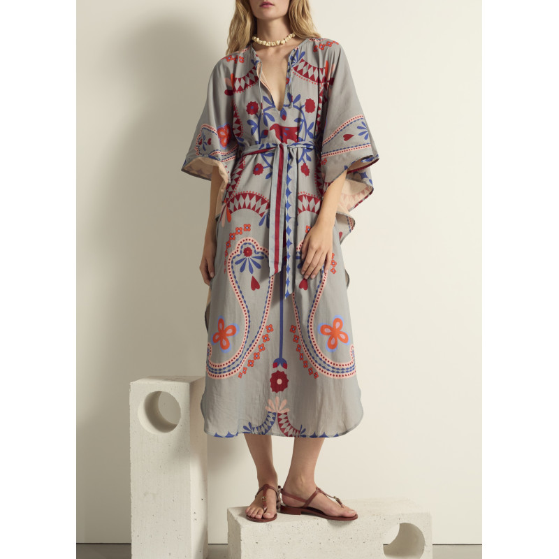 MARE DI LATTE Robe SABRINA Blossom Mineral Blue