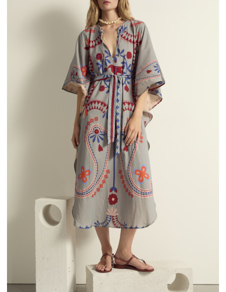 MARE DI LATTE Robe SABRINA Blossom Mineral Blue