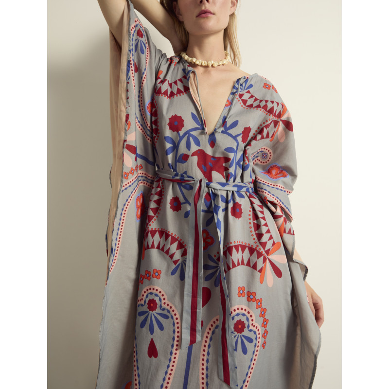 MARE DI LATTE Robe SABRINA Blossom Mineral Blue