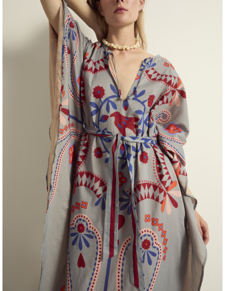 MARE DI LATTE Robe SABRINA Blossom Mineral Blue