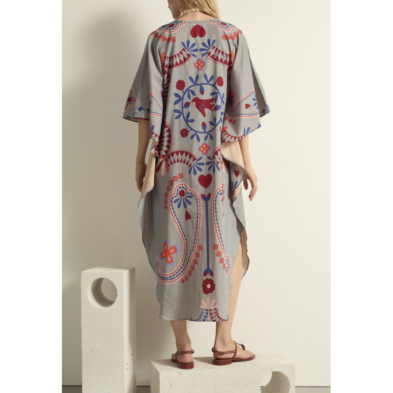 MARE DI LATTE Robe SABRINA Blossom Mineral Blue