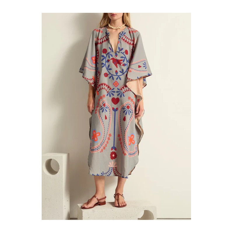 MARE DI LATTE Robe SABRINA Blossom Mineral Blue