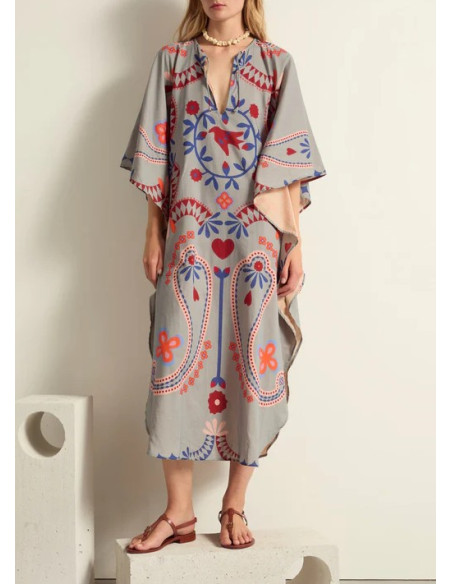 MARE DI LATTE Robe SABRINA Blossom Mineral Blue