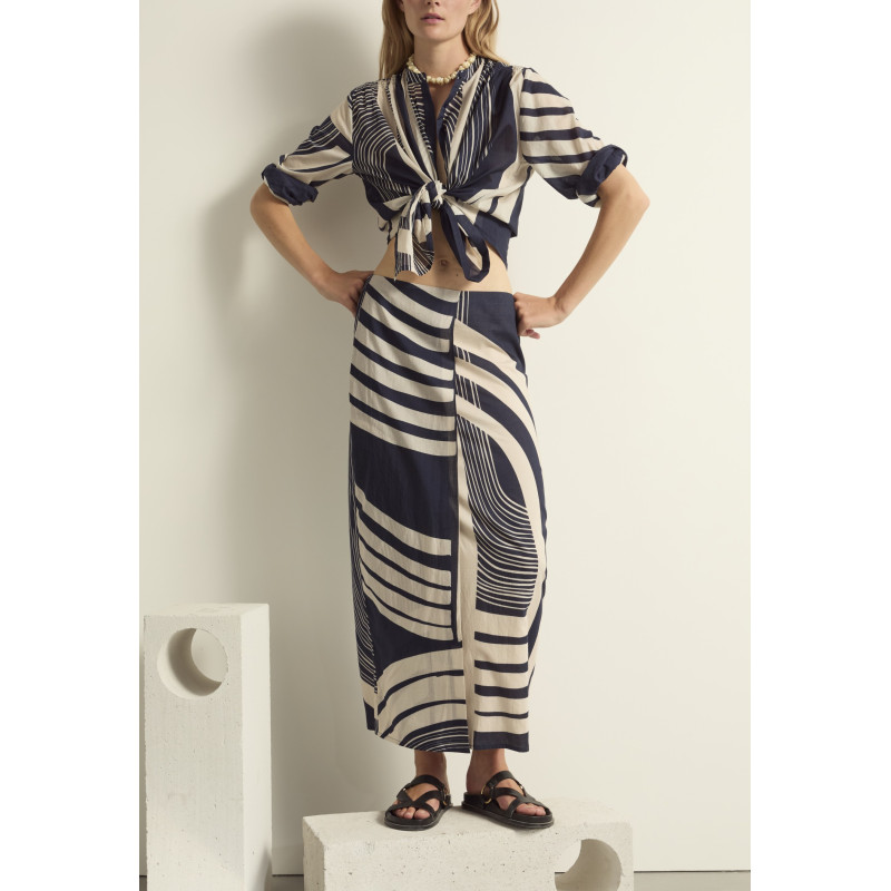 MARE DI LATTE Jupe PIA Carousel Ink Blue