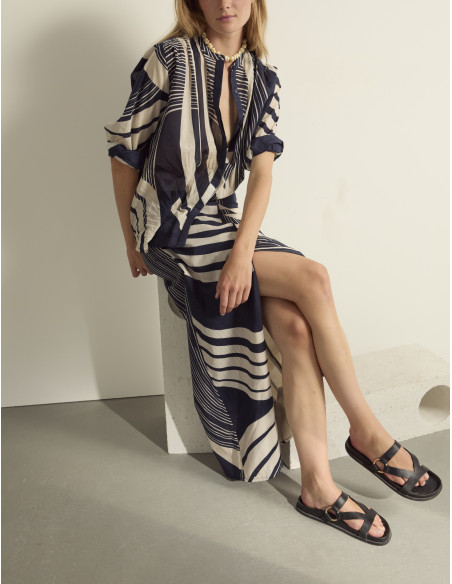 MARE DI LATTE Jupe PIA Carousel Ink Blue