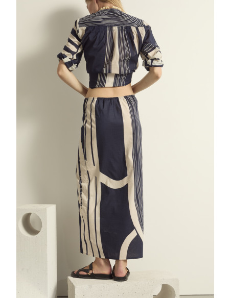 MARE DI LATTE Jupe PIA Carousel Ink Blue