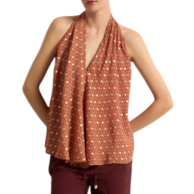 MARE DI LATTE Top MIMI Lurex Plumetis