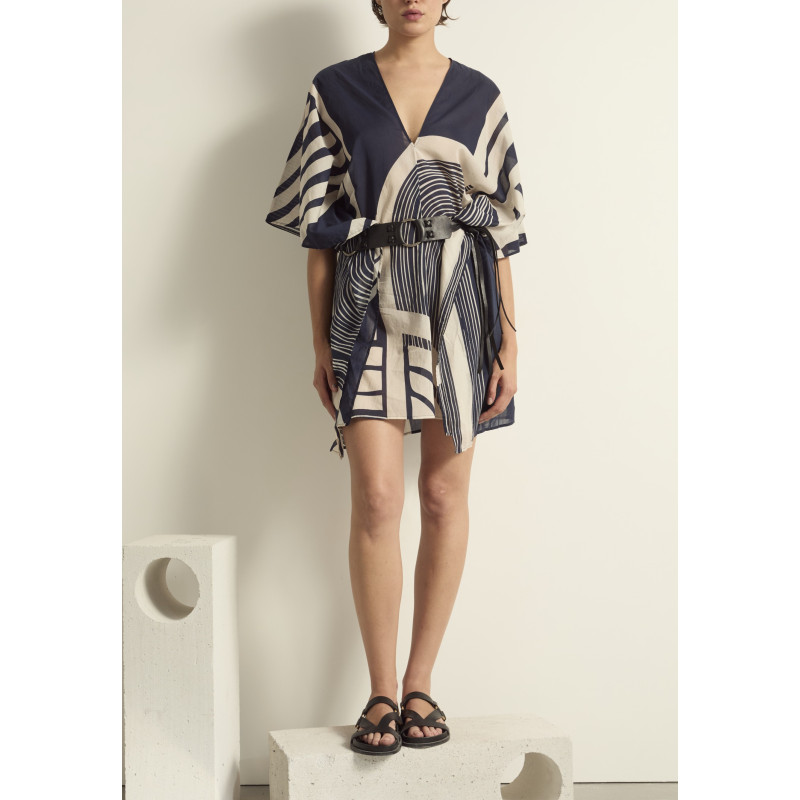 MARE DI LATTE Robe PAULINE Carousel Ink Blue