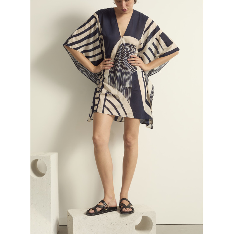 MARE DI LATTE Robe PAULINE Carousel Ink Blue