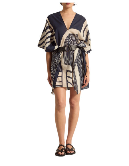 MARE DI LATTE Robe PAULINE Carousel Ink Blue