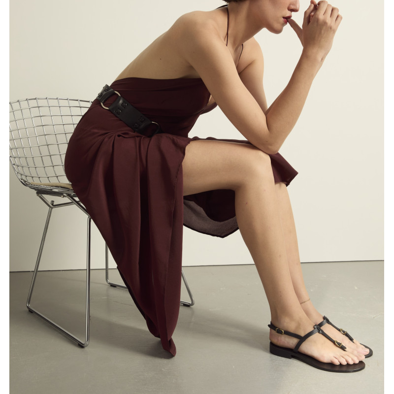 MARE DI LATTE Robe en Soie IVINA Burgundy