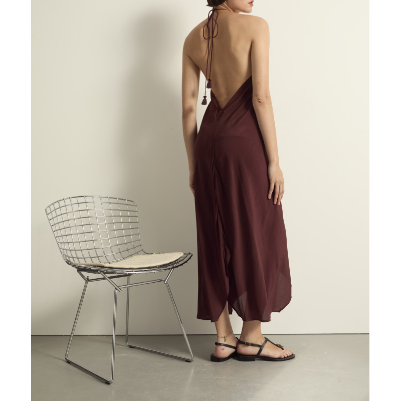MARE DI LATTE Robe en Soie IVINA Burgundy
