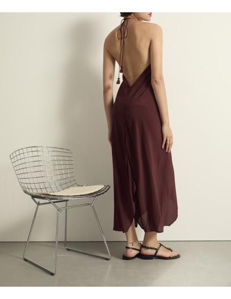 MARE DI LATTE Robe en Soie IVINA Burgundy