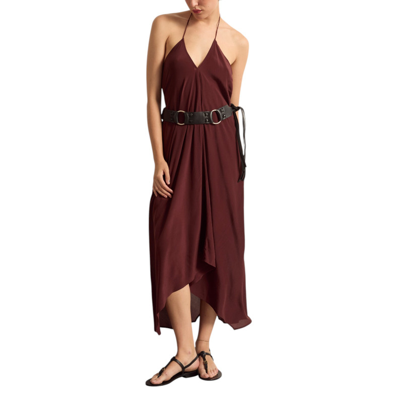 MARE DI LATTE Robe en Soie IVINA Burgundy