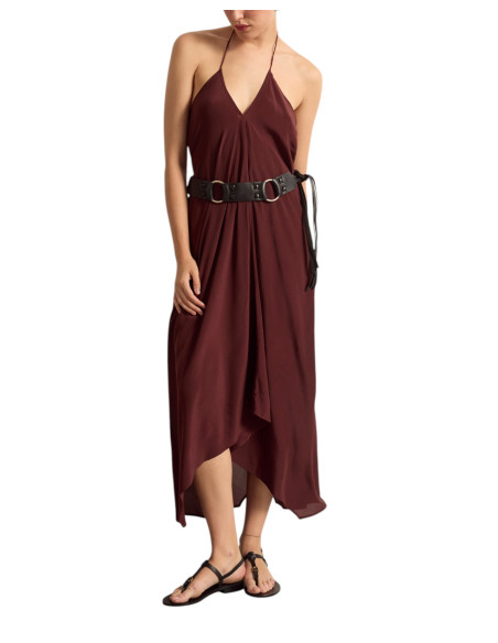 MARE DI LATTE Robe en Soie IVINA Burgundy