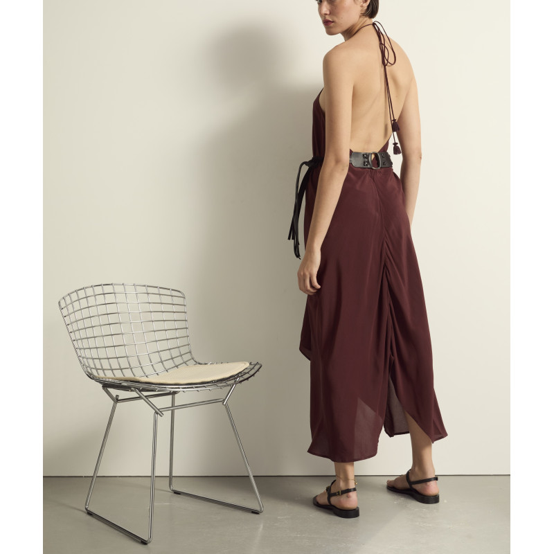 MARE DI LATTE Robe en Soie IVINA Burgundy