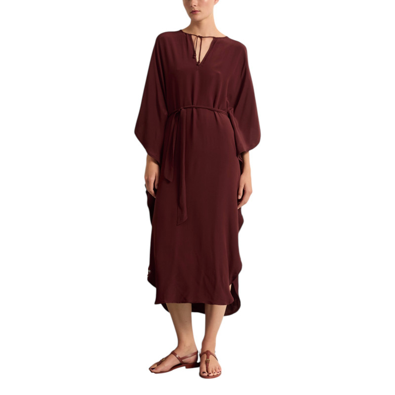 MARE DI LATTE Robe en Soie SABRINA Burgundy