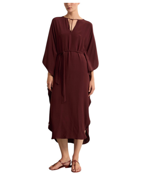 MARE DI LATTE Robe en Soie SABRINA Burgundy