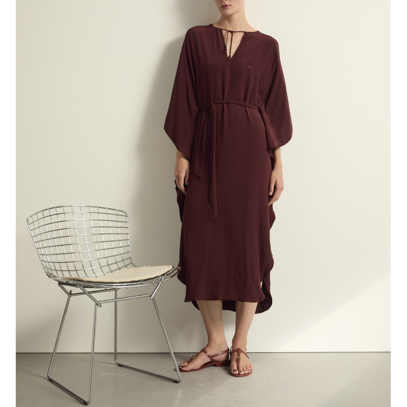 MARE DI LATTE Robe en Soie SABRINA Burgundy