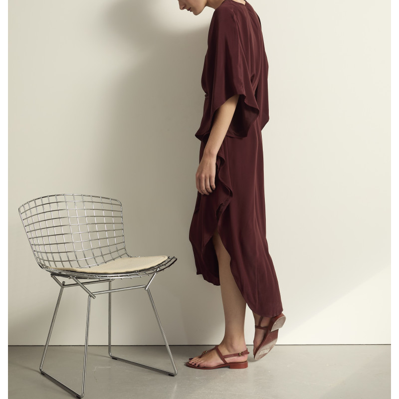 MARE DI LATTE Robe en Soie SABRINA Burgundy