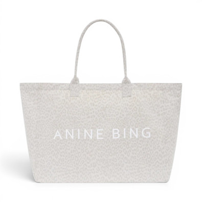 ANINE BING Sac LEO CANVAS TOTE