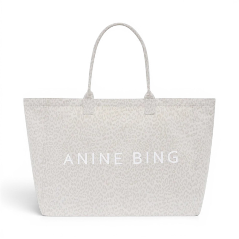 ANINE BING Sac LEO CANVAS TOTE