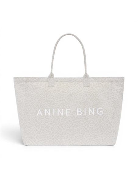 ANINE BING Sac LEO CANVAS TOTE