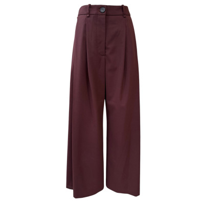 PHISIQUE DU ROLE Pantalon large bourgogne