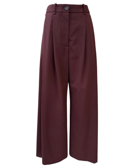 PHISIQUE DU ROLE Pantalon large bourgogne