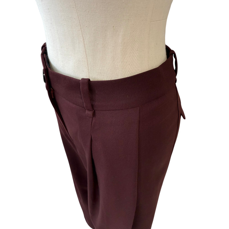 PHISIQUE DU ROLE Pantalon large bourgogne